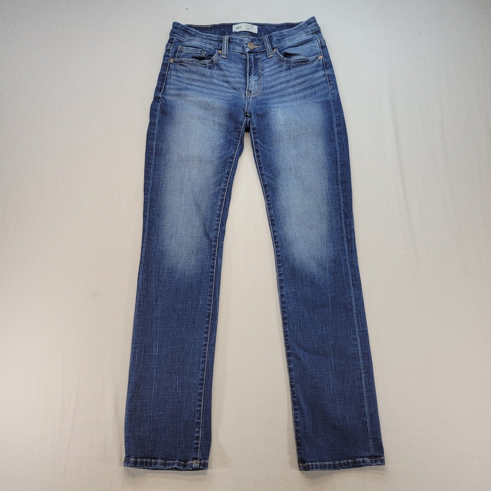 BKE Payton Straight Leg Jeans Womens 25 Blue Mid Rise Stretch Denim